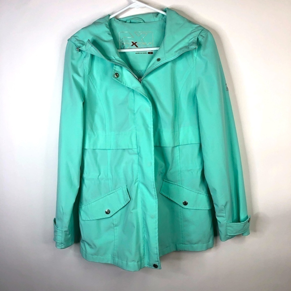 ZeroXPosur mint green lightweight hooded long sleeve  jacket S